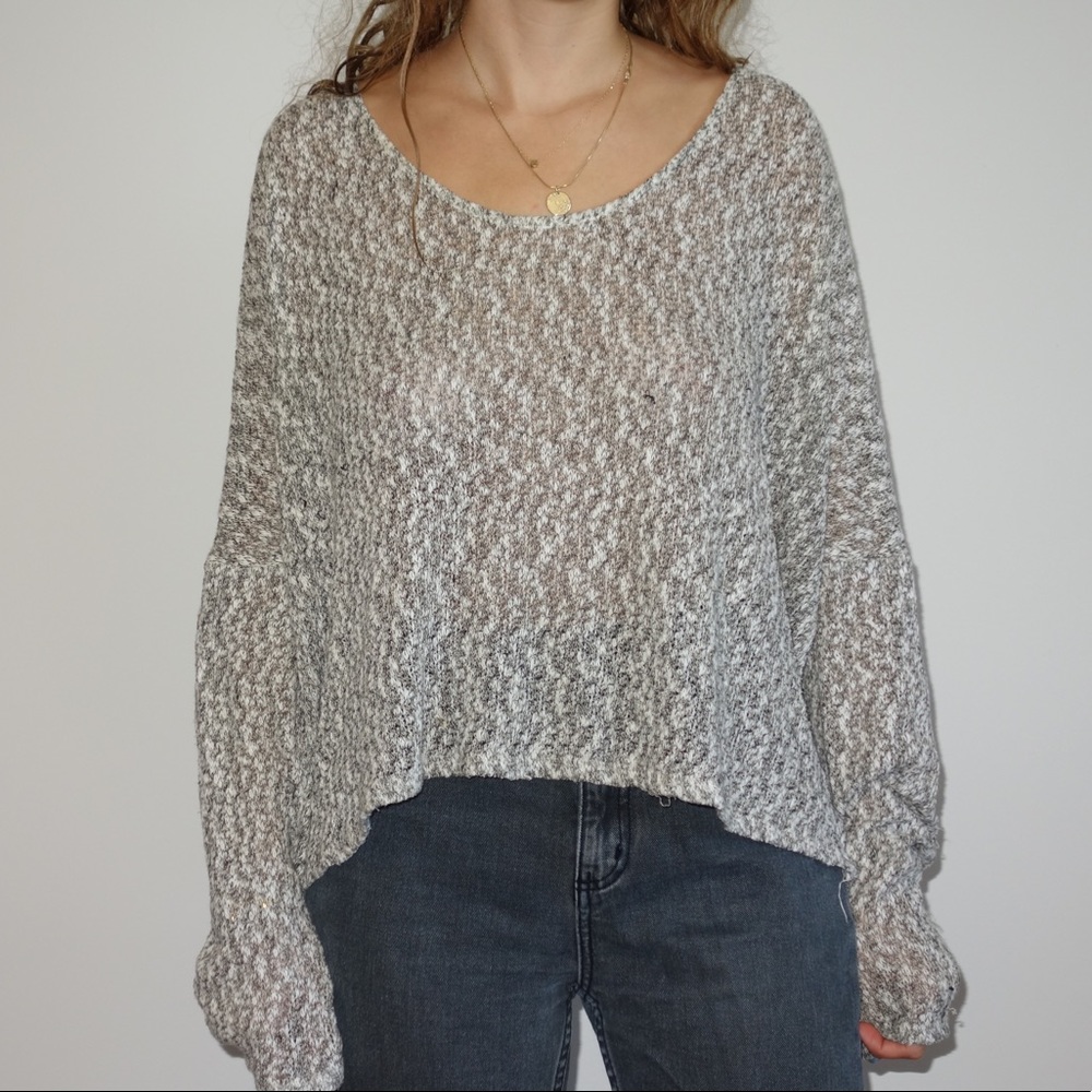 Loose mixed pattern sweater